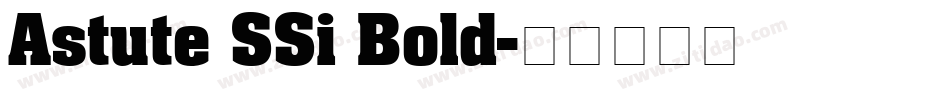 Astute SSi Bold字体转换
